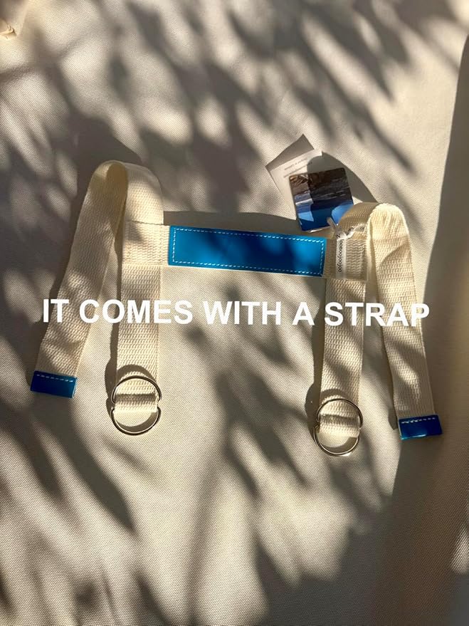 4’9” x 6’3” White Lightweight Water-Resistant Canvas Mat – Picnic, Outdoor, Beach, Park, Camping, Toy Mat