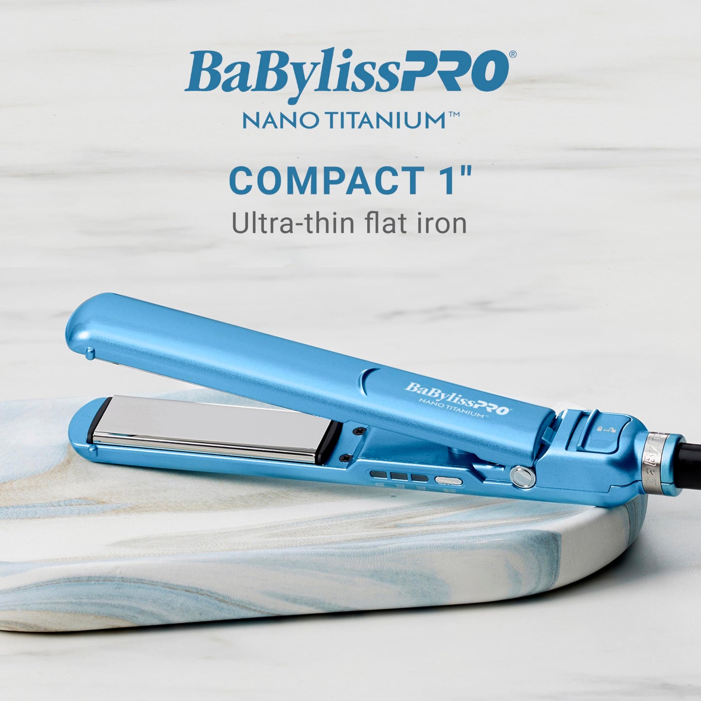 BaBylissPRO Nano Titanium 1" Compact Ultra-Thin Flat Iron
