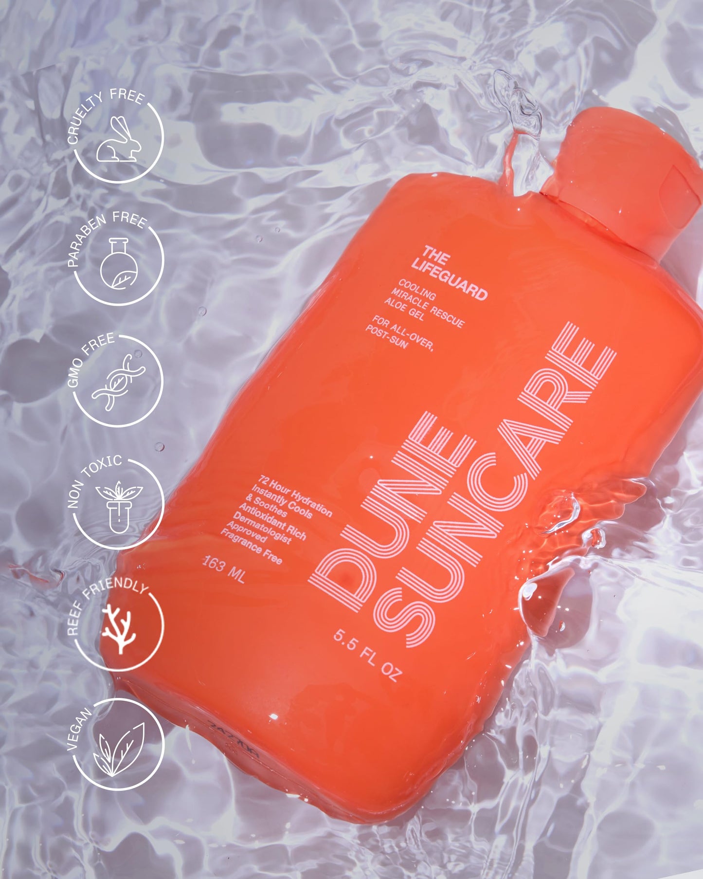 The Lifeguard Aloe Vera Sunburn Gel – After Sun Protection for Sunburn Relief with Minty Cooling – Fast-Absorbing Formula for Sun-Exposed Skin – Vegan, Non-Sticky, Hydrating Formula (5.5 Fl Oz)