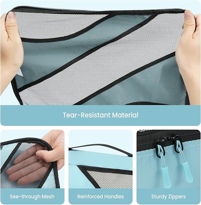 BAGAIL 6 Set Packing Cubes,Travel Luggage Packing Organizers