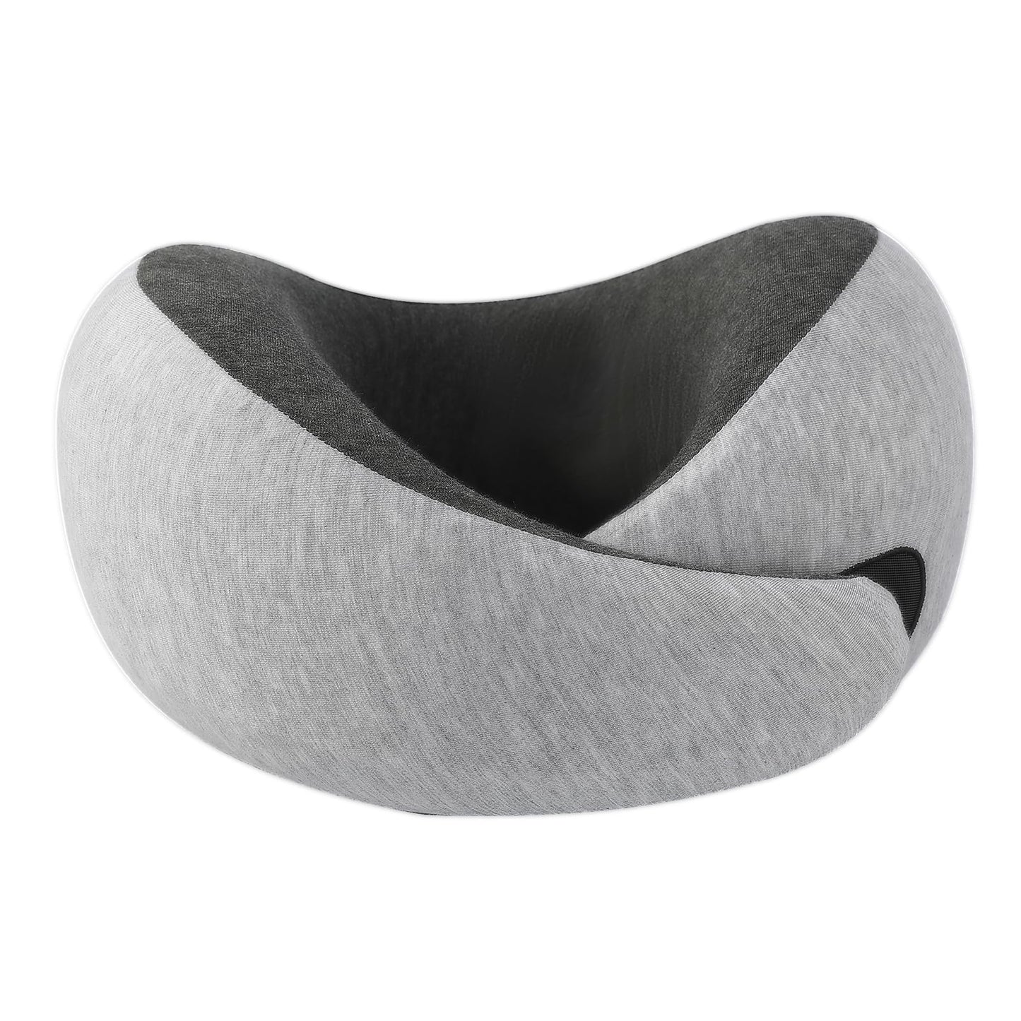 RKADIR Travel Neck Pillow Airplane, Memory Foam Travel Pillows for Comfort on Sleeper Hold Compact and Ergonomic Design for Traveling Car Rides Home Road Trip Essentials for Adults and Kids (Grey)