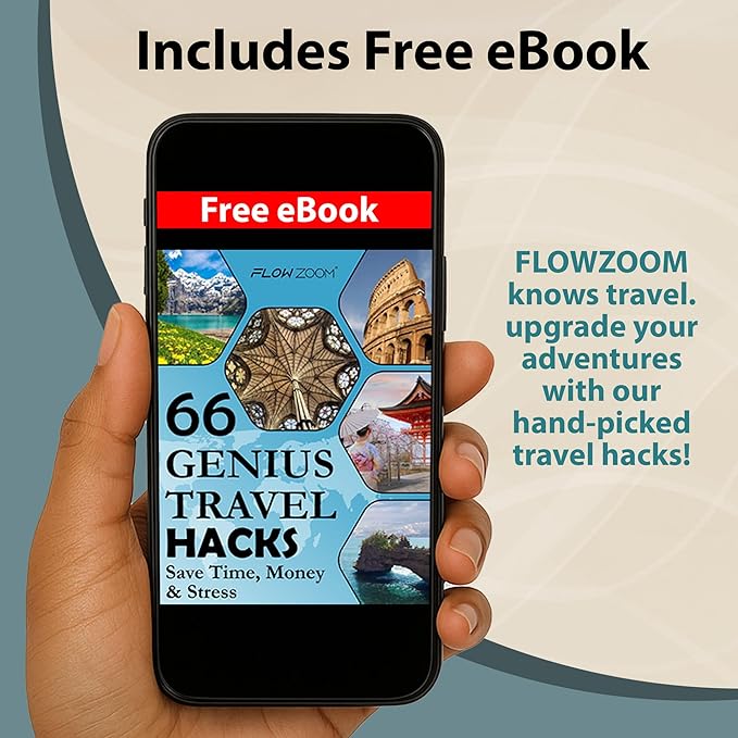 Memory Foam Travel Pillow for Airplanes & Car Rides - Adjustable Airplane Pillow with 360° Chin and Neck Support for Comfy Naps, Extra-Soft Washable Neck Pillow Cover, Squeezy Mesh Bag - Grey