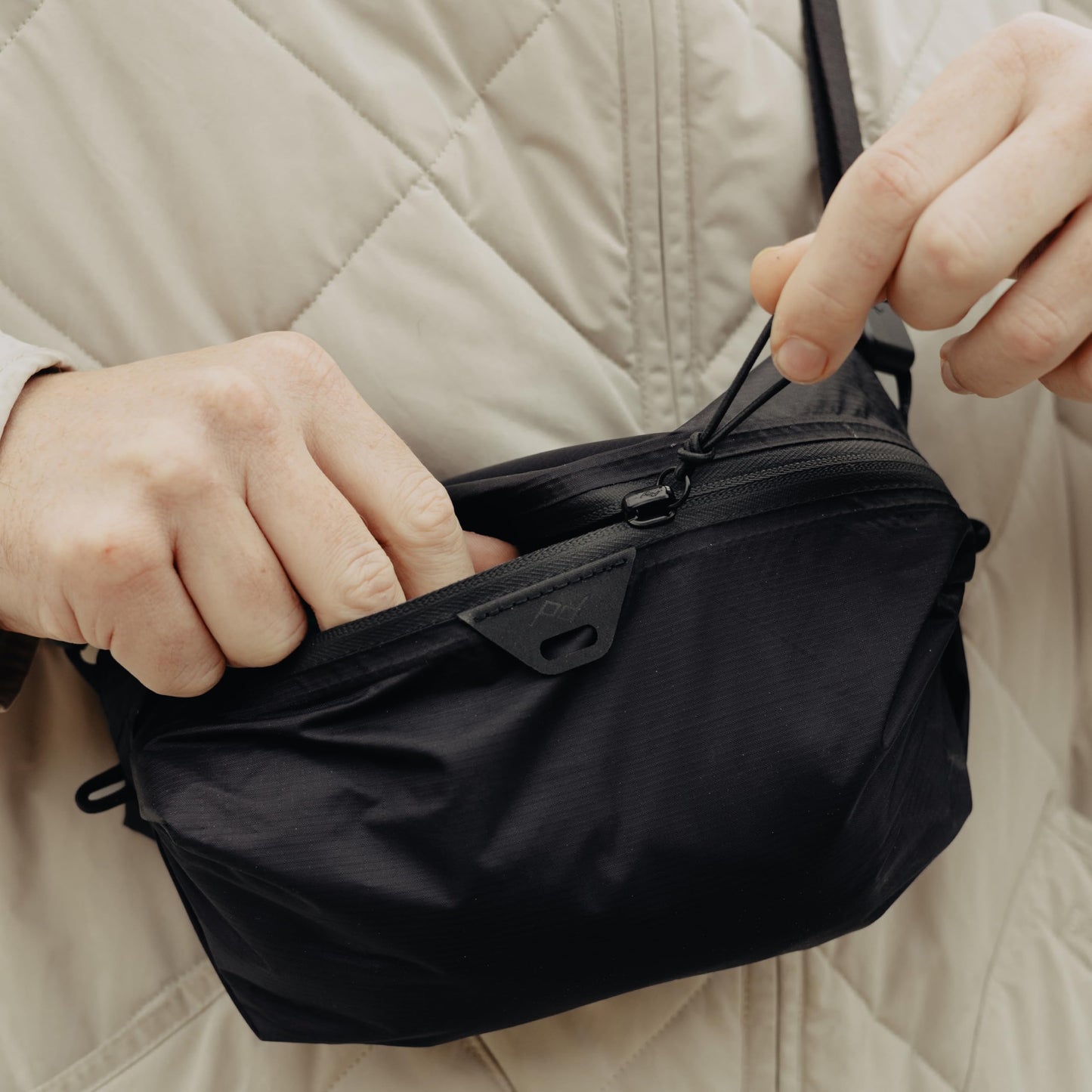 Peak Design Ultralight Terra Shell Packing Cube, Cloud, Weatherproof Luggage Cube with Strap Attachment Points and Luggage Pass Throughs, Zipper Opening, Travel Organizer for Men and Women, Size XXS