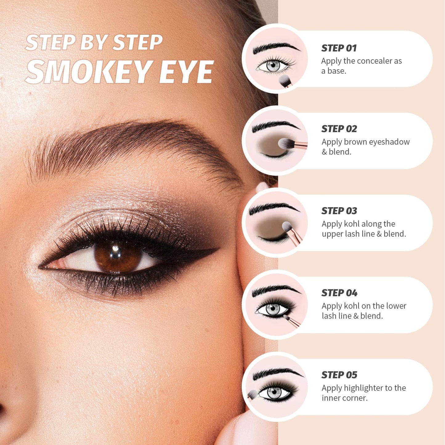 Docolor Double Sided Makeup Brushes, 6Pcs Double Ended Eyeshadow Brush Set Professional Eye Makeup Brushes Set Foundation Eyeshadow Blending Eyebrow Travel Make Up Brushes Kits