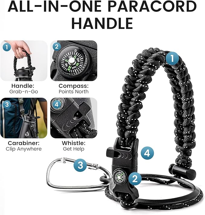 40oz Insulated Water Bottle, Triple Wall Vacuum Stainless Steel Water Bottles - Keeps Cold 48H, Reusable Metal water flask Jug for Gym, Sports, Camping, Hiking,Travel, Black Speckled