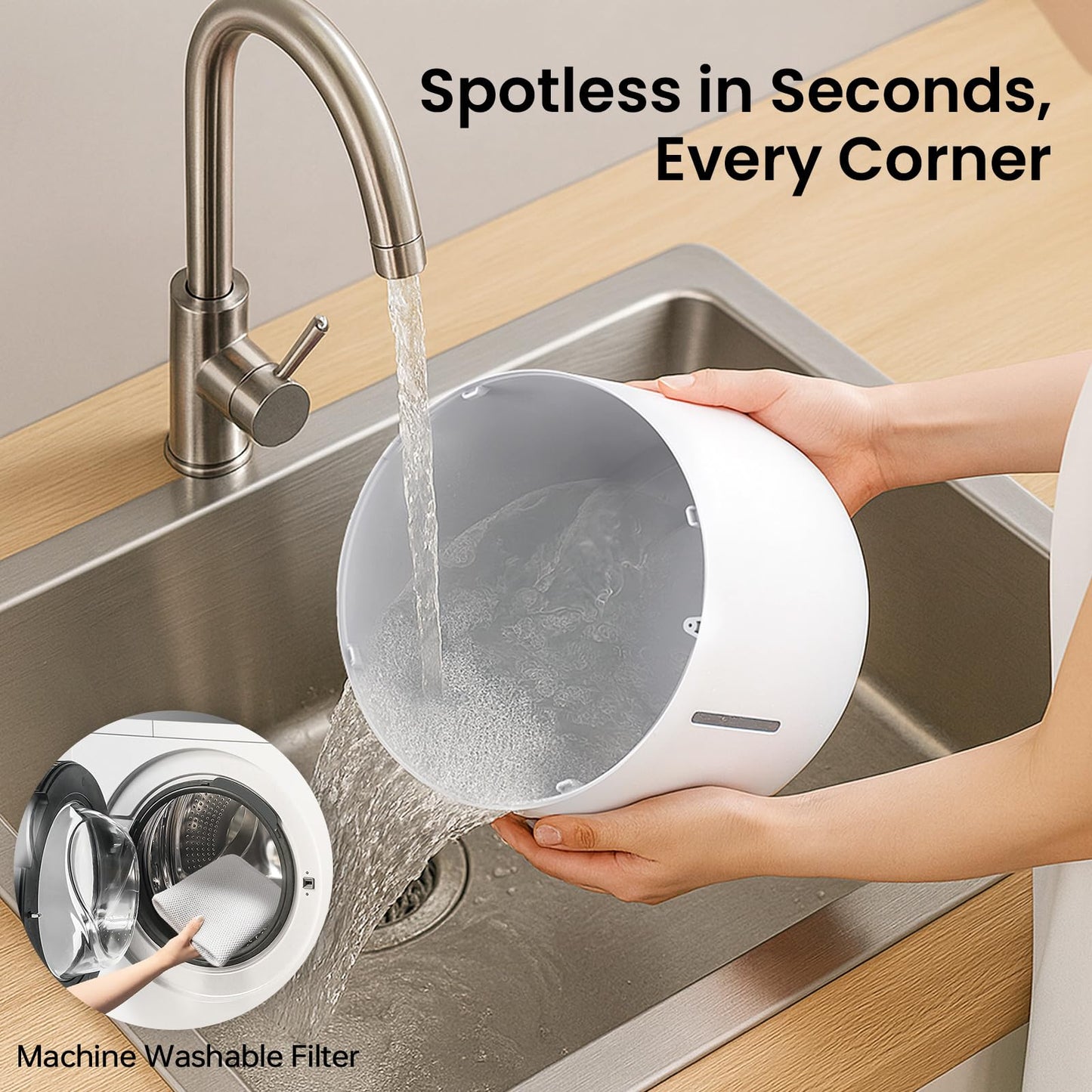 Provirtec MistFree Evaporative Humidifier for Bedroom, 3L No White Dust for Sensitive Individuals & Kids, Auto Humidity Control, Ultra Quiet Sleep Mode, Easy Clean Tank for Office & Small Room HC13