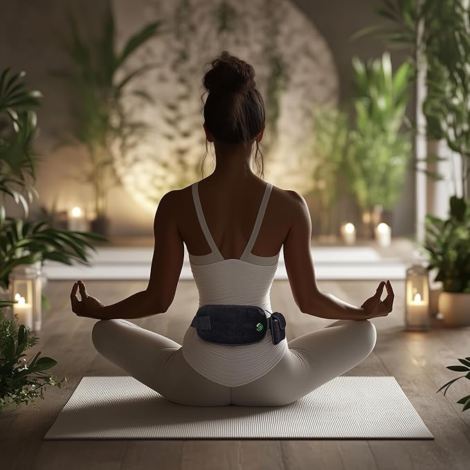 Battery-Powered Far Infrared Waist Wrap - Natural Pain Relief for Menstrual Cramps, Back Pain & Muscle Tension - Portable & Adjustable