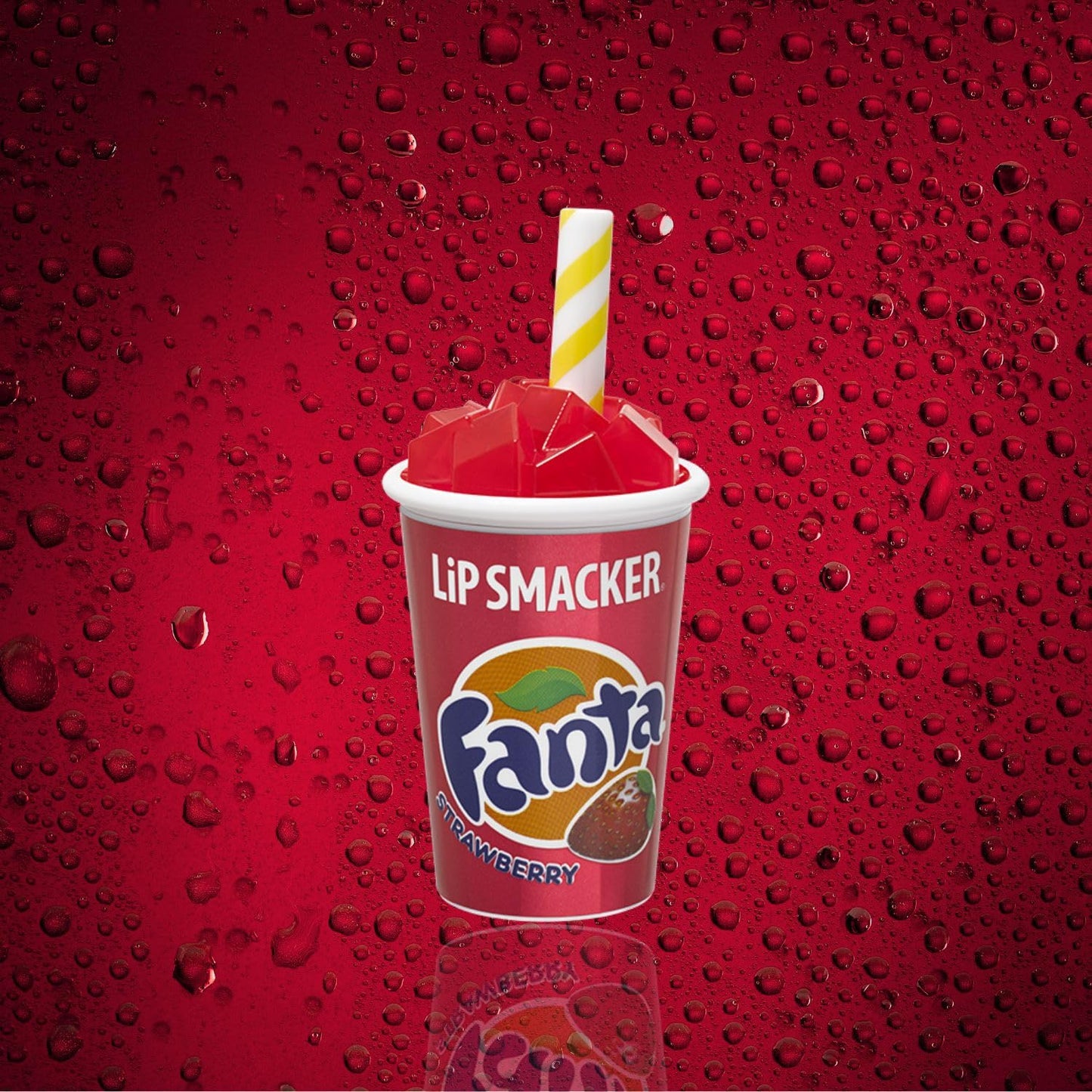 Lip Smacker Coca Cola Lip Balm, Moisturizing, Collectible Beverage Cup Design, Sheer Finish for Smooth Lips - Strawberry Fanta