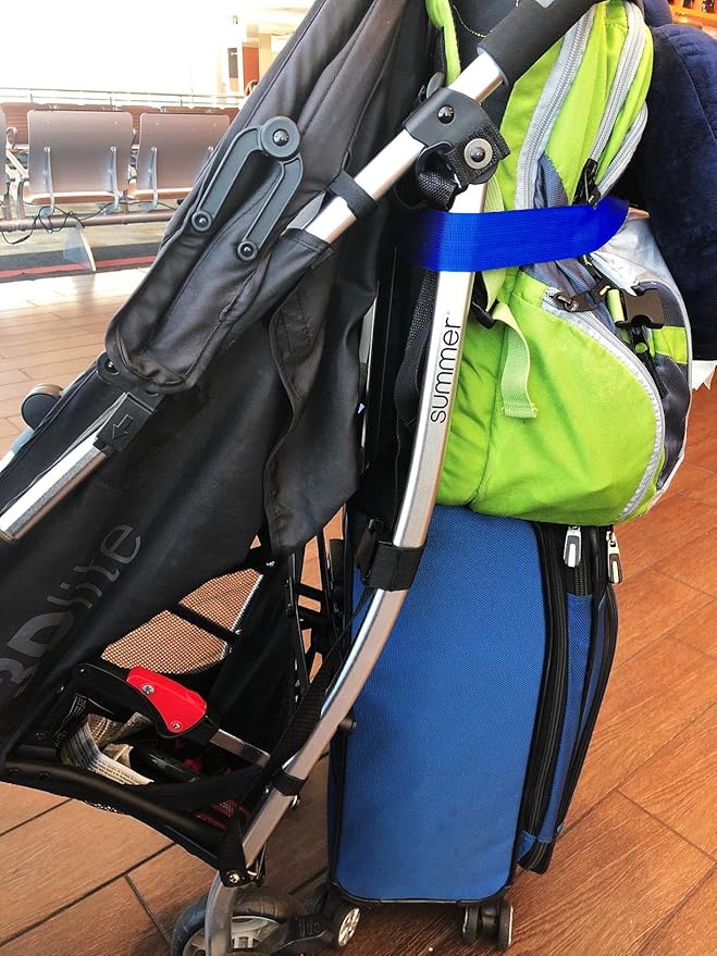 4Pack Luggage Straps Add Bag Luggage Straps to Connect Two Suitcases, Adjustable Luggage Belt Connector for Carry On, Travel Attachment Accessories to Hold Suitcases Together, Blue