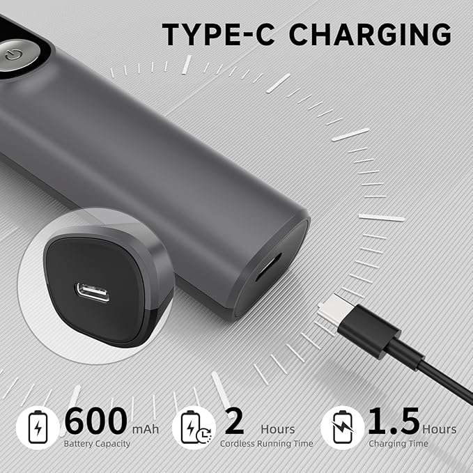 Beard Trimmer for Men 5 in 1 Electric Razor for Nose, Body, Face and Mustache Grooming Kit Cordless Hair Clipper Trimmer with Smart Charge Technology