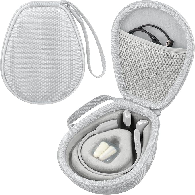 co2CREA Hard Case for SHOKZ New OpenRun Pro 2/1/Mini, OpenRun Standard/Mini, OpenMove, OpenSwim Pro, OpenSwim, Compatible with All SHOKZ Open-Ear Bone Conduction Sport Headphones, White Case