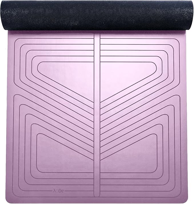 agoy Pro+ Warrior - Premium Non-Slip Yoga Mat – Eco-Conscious Design - PU Mat With Wet/Dry Grip+ - Focus Alignment - Lazer-Etched Technology - A Portable Standard Size Mat for All Styles of Yoga