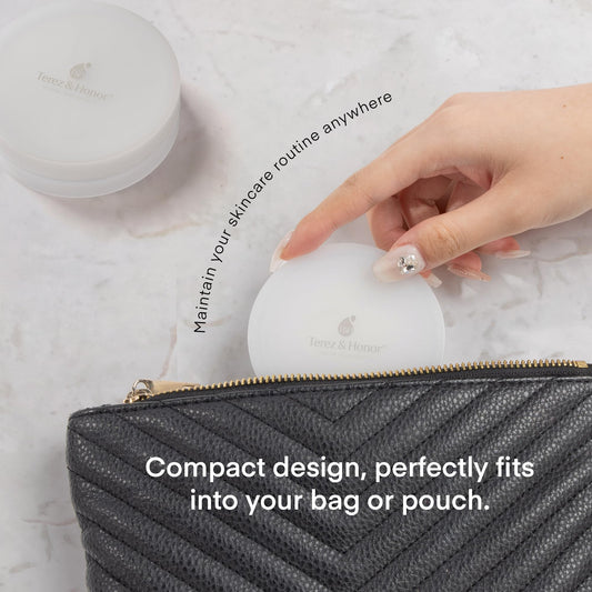 Small Travel Containers for Skincare: Korean Mini Containers with Lids for Toner Pads & Under Eye Patches DIY - Travel-Friendly, Reusable, Leak Proof Skincare Storage Made in Korea - 1 Empty Pack