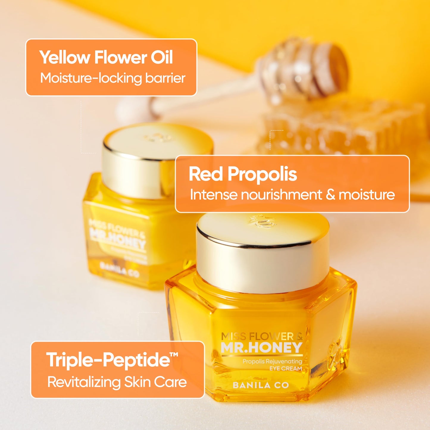 BANILA CO Miss Flower & Mr Honey Propolis Rejuvenating Eye Cream | Nourishing Moisturizer with Propolis Extract & Royal Jelly | Hydrating Korean Skincare for Youthful Radiance (20 ml / 0.67 oz)