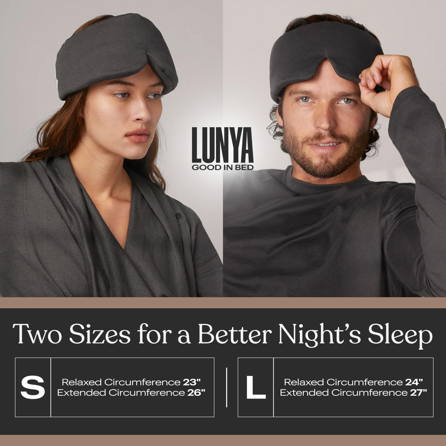 Lunya Washable Silk Sleeping Mask – Thermoregulating Mulberry Silk, Light Blocking and Comfortable Fit – Sleep Mask for Women and Men with Box – Delicate Pink – Small