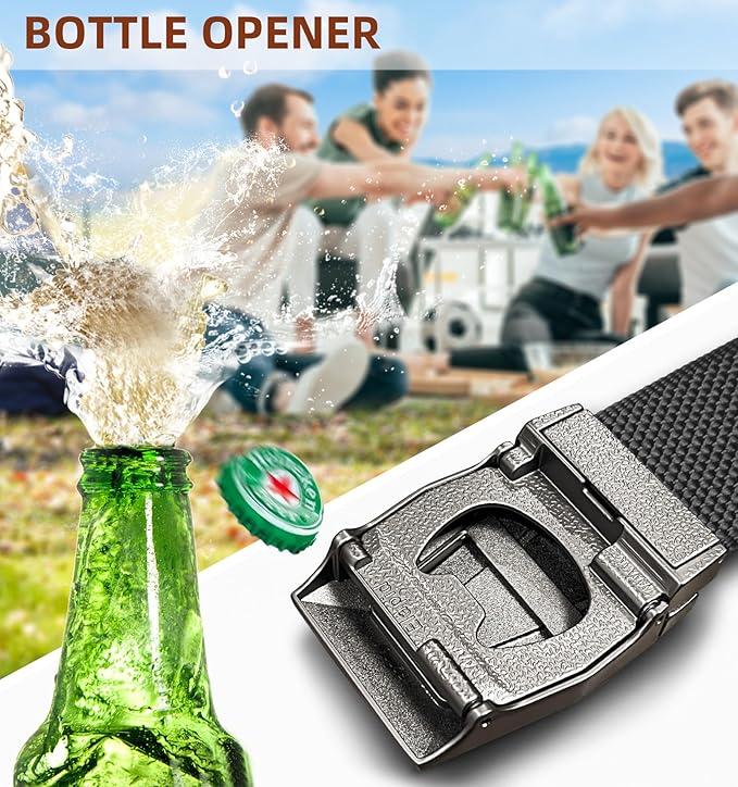 BULLIANT Men Belt 2 Pack,Nylon Web Holster Belt Stretch for Gift Men Outdoor Work Sports Hunting Hiking,Quick Release