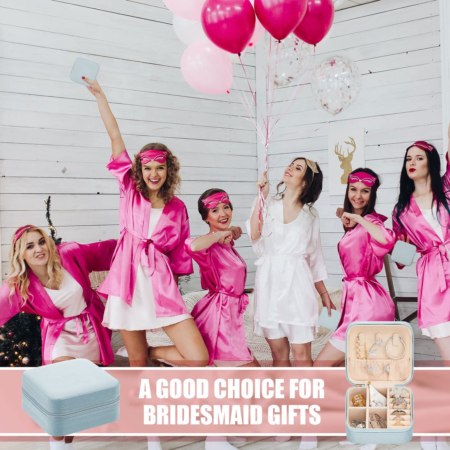 12 Pcs Travel Jewelry Case Bridesmaid Gift Boxes Jewelry Travel Organizer Small Jewelry Box Mini Storage Organizer Storage Box for Women Girls Bridesmaid Gift(Light Blue)