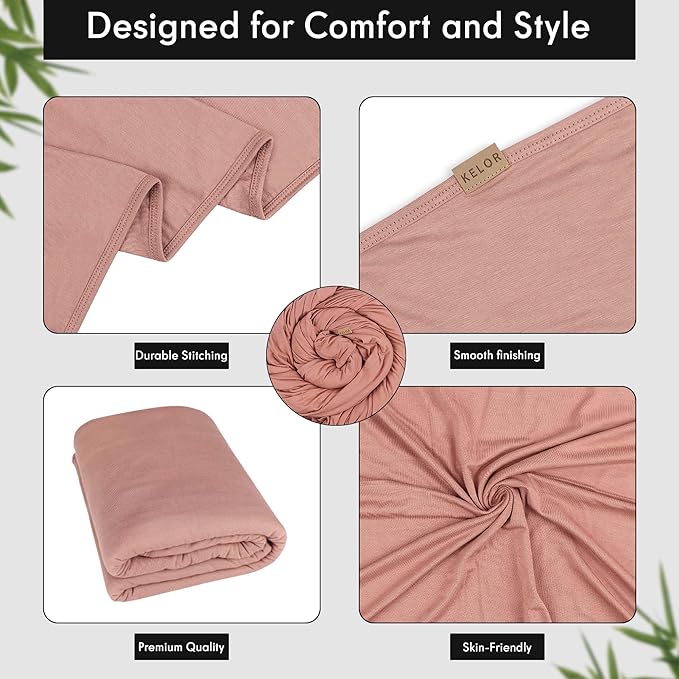 K E L O R Luxury Cooling Travel Blanket - Stretchy, Lightweight Soft & Breathable Shawl Wraps for Women