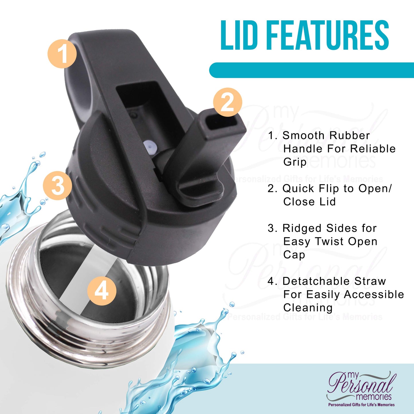 My Personal Memories Bride and Groom Insulated Travel Tumbler Set of 2 - Engraved To Go Cup Gift for Wedding, Rehearsal Dinner Party, Honeymoon, Reception (32 oz Water Bottle Tumbler Set)