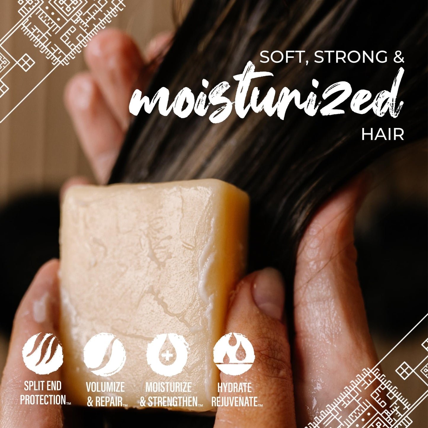 Viori Chamomile Rose Essential Oil Conditioner Bar Made with Rice Water - Handcrafted All Natural Organic Conditioner