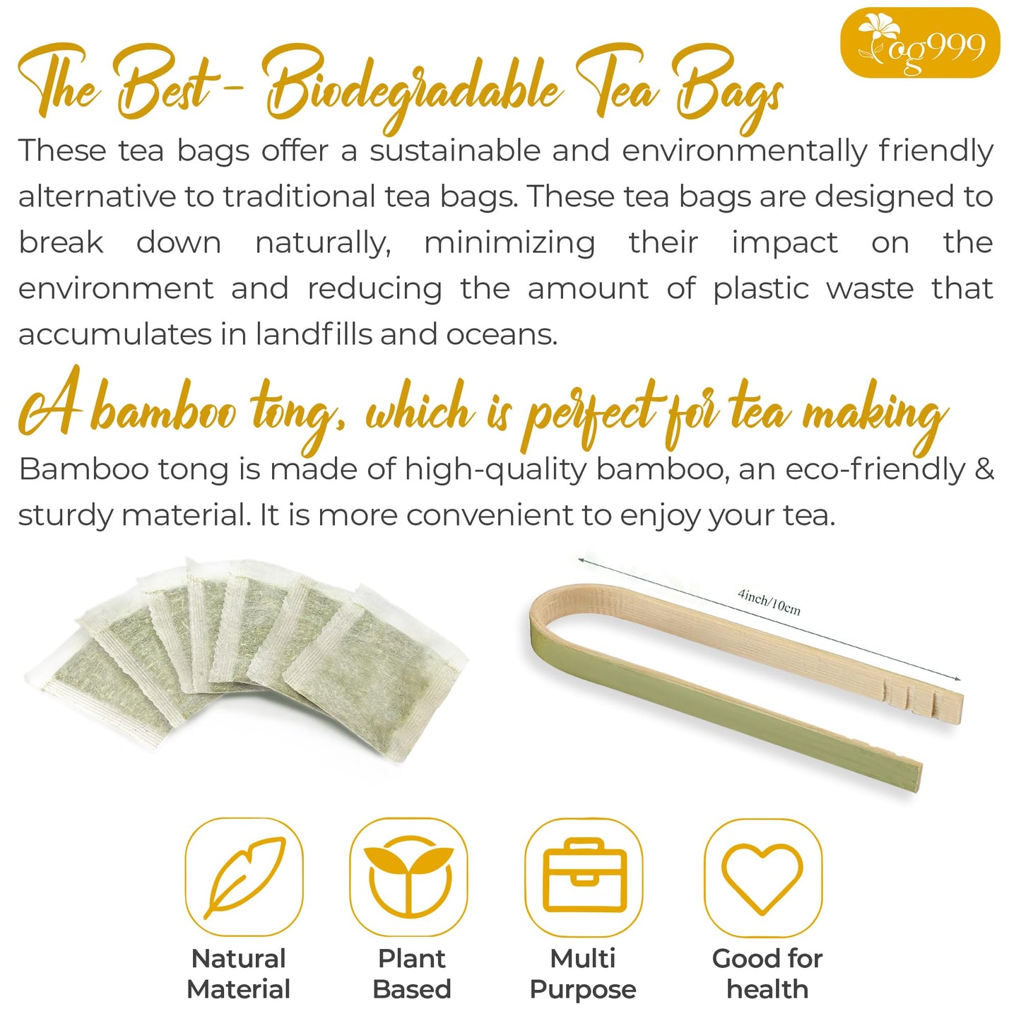 30 Bags Premium Turmeric Ginger Cinnamon Tea, Improve Digestion, Support Brain, Weight, Skin and Sleep, Eco-Conscious Tea Bags and Premium Natural Ingredients. Turmeric Ginger Herbal Tea. No Sugar, No Caffeine, No Gluten, Vegan.