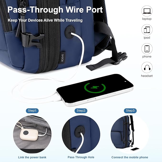 Carry On Travel Backpack, 35L-40L Expandable Extra Large Airline Approved,Lightweight Daypack for Men and Women