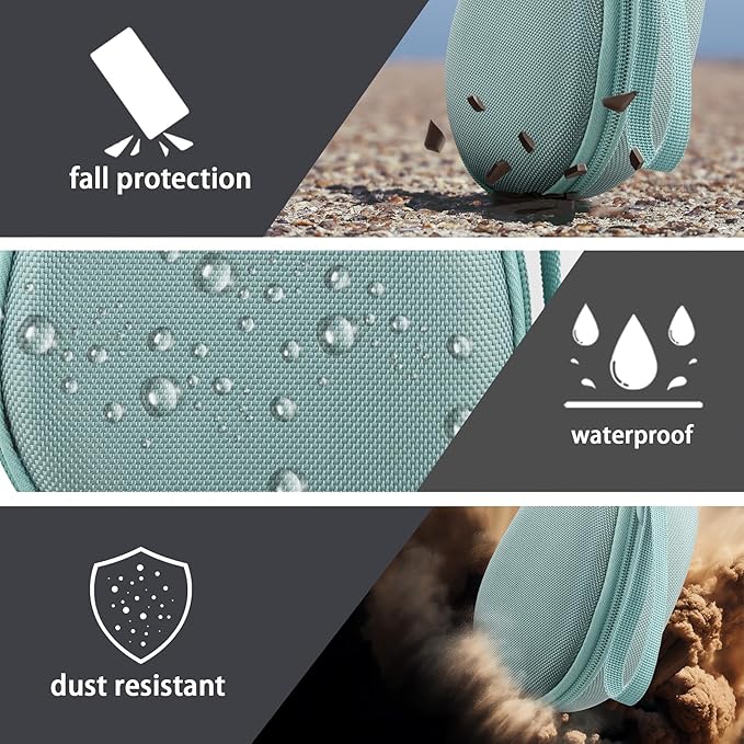 co2CREA Hard Case for SHOKZ New OpenRun Pro 2/1/Mini, OpenRun Standard/Mini, OpenMove, OpenSwim Pro, OpenSwim, Compatible with All SHOKZ Open-Ear Bone Conduction Sport Headphones, Cyan Case