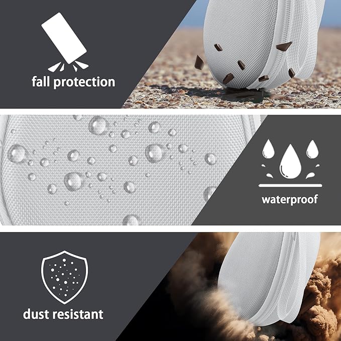 co2CREA Hard Case for SHOKZ New OpenRun Pro 2/1/Mini, OpenRun Standard/Mini, OpenMove, OpenSwim Pro, OpenSwim, Compatible with All SHOKZ Open-Ear Bone Conduction Sport Headphones, White Case