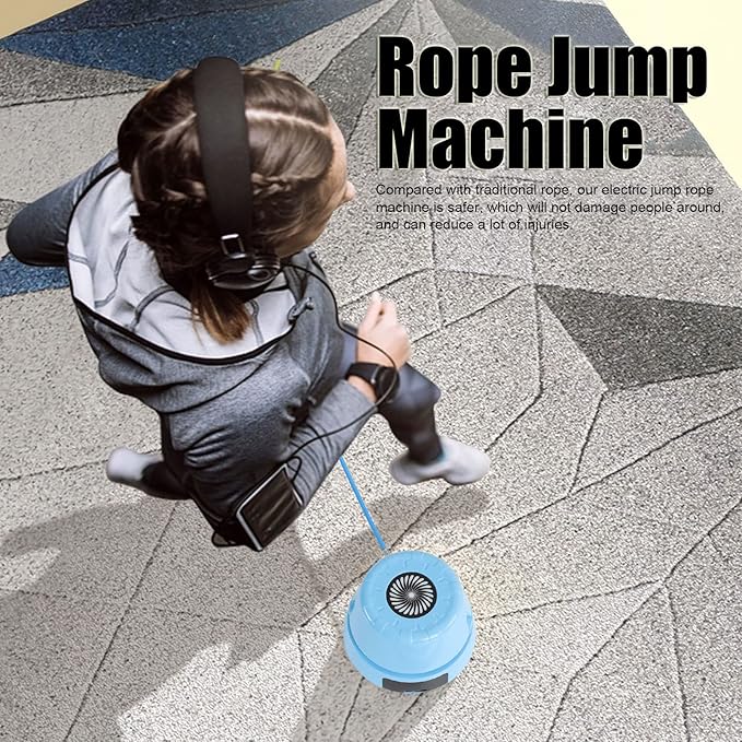 ciciglow Jump Rope Machine with Remote, Jump Workout Entertaining Interaction Rope Skipping Machine for Family, Office, Gym, Party