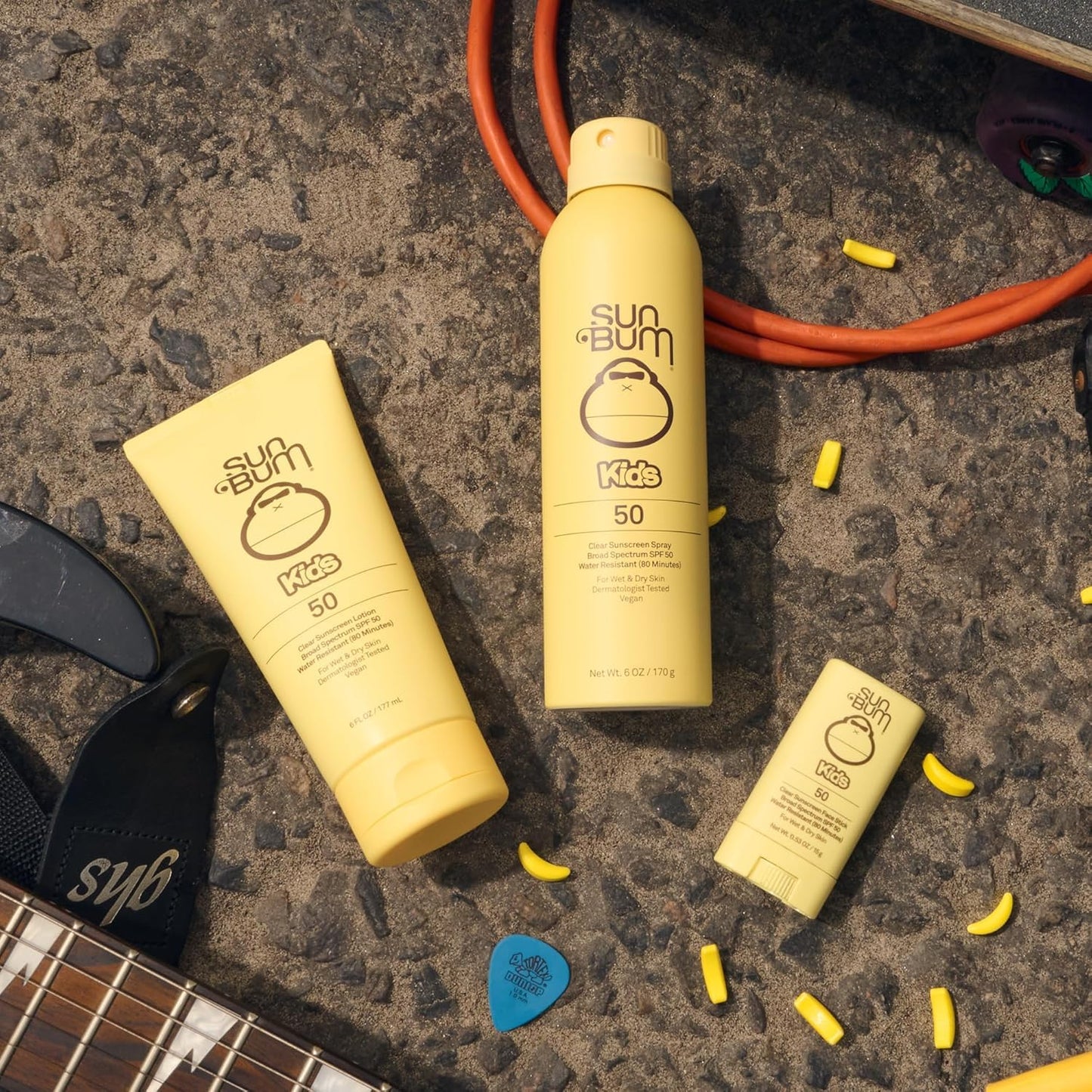 Sun Bum Kids SPF 50 Clear Face Stick Sunscreen - Wet or Dry Skin Application Broad Spectrum Sunscreen with Vitamin E - Hawaii 104 Act Compliant (Without Octinoxate & Oxybenzone) - Travel Size 0.53 oz