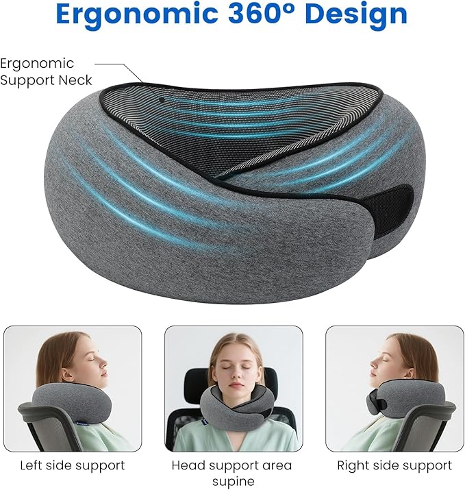 Teemour Memory Foam Travel Pillow