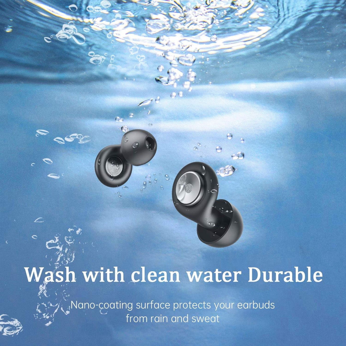 Ear Plugs for Sleeping Noise Cancelling 45dB, Reusable Silicone Earplugs with 8 Eartips and Travel Case, Soft Comfort Hearing Protection for Concerts, Snoring, Travel, Study (Jet Black)