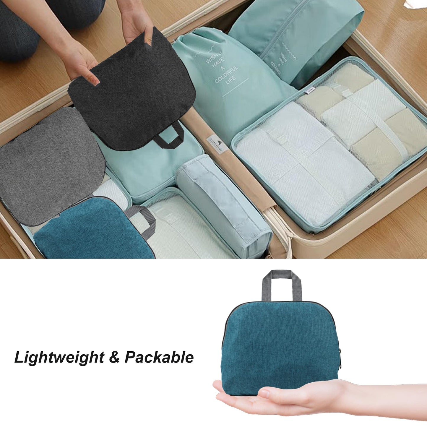 TANTOMI Small Hiking Backpack, 25L Ultralight Foldable Camping Backpack Breathable Travel Backpacks Hiking Daypack for Men Women (Teal Blue)