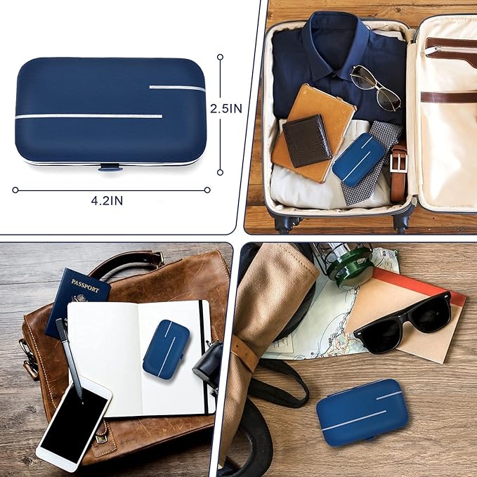 Aceoce Travel Manicure Set Mens Grooming Kit Stainless Steel Nail Clippers Nail Care Tool with Luxurious Travel Case Manicure Pedicure Set Professional Personal Care Gift for Men Family Friends