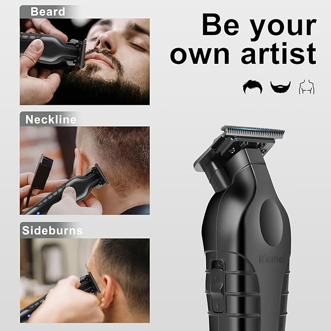 KEMEI 2299 & Extra Blade,Professional Electric Beard Trimmer for Men,Cordless Mens Hair Clippers,Barber Clippers for Hair Cutting/Mustache, Hair Clipper Kit,Trimmers for Barbers,T Liners,Zero Gapped