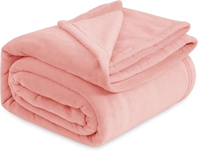 Bedsure GentleSoft Fleece King Size Blankets for Bed Pink - Soft Lightweight Plush Cozy Fuzzy Luxury Microfiber, 108x90 inches
