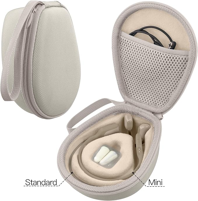 co2CREA Hard Case for SHOKZ New OpenRun Pro 2/1/Mini, OpenRun Standard/Mini, OpenMove, OpenSwim Pro, OpenSwim, Compatible with All SHOKZ Open-Ear Bone Conduction Sport Headphones, Beige Case