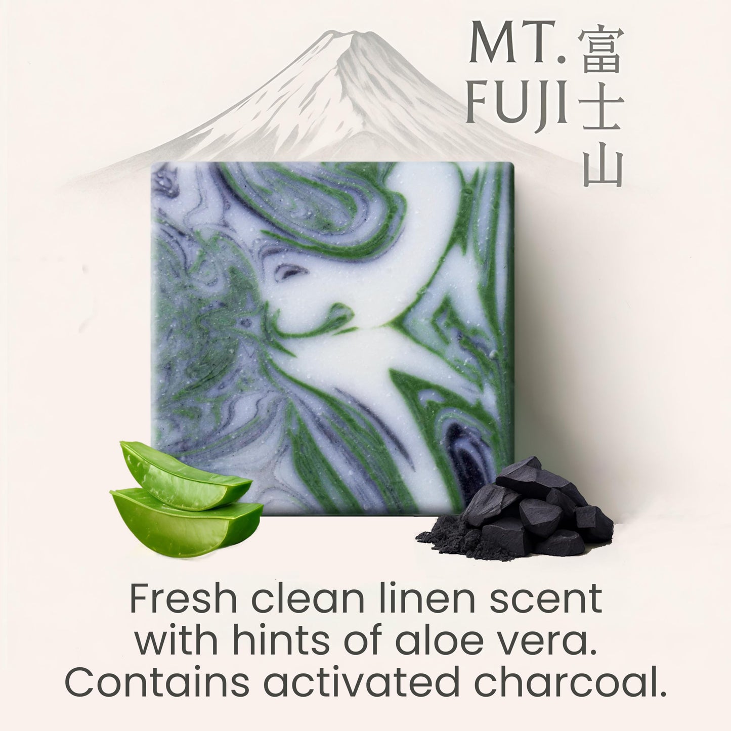 Matsuri Soap Bar | 5 oz | 3 Pack | Cold Process & Natural Ingredients | Moisturizing & Exfoliating | No Harmful Additives | (Mt Fuji/Midor Scrub/Kurotsuchi)