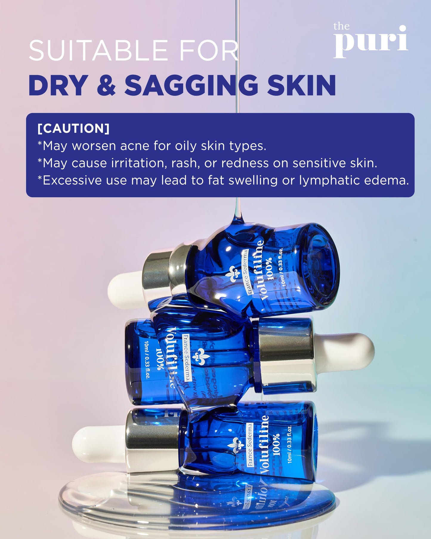 100% Volufiline Serum Skincare – Advanced Firming & Lifting Facial Ampoule from France Sederma, Intense Hydration & Skin Rejuvenation for Youthful, Perfect for Layering & DIY, 0.33 fl.oz (10ml)