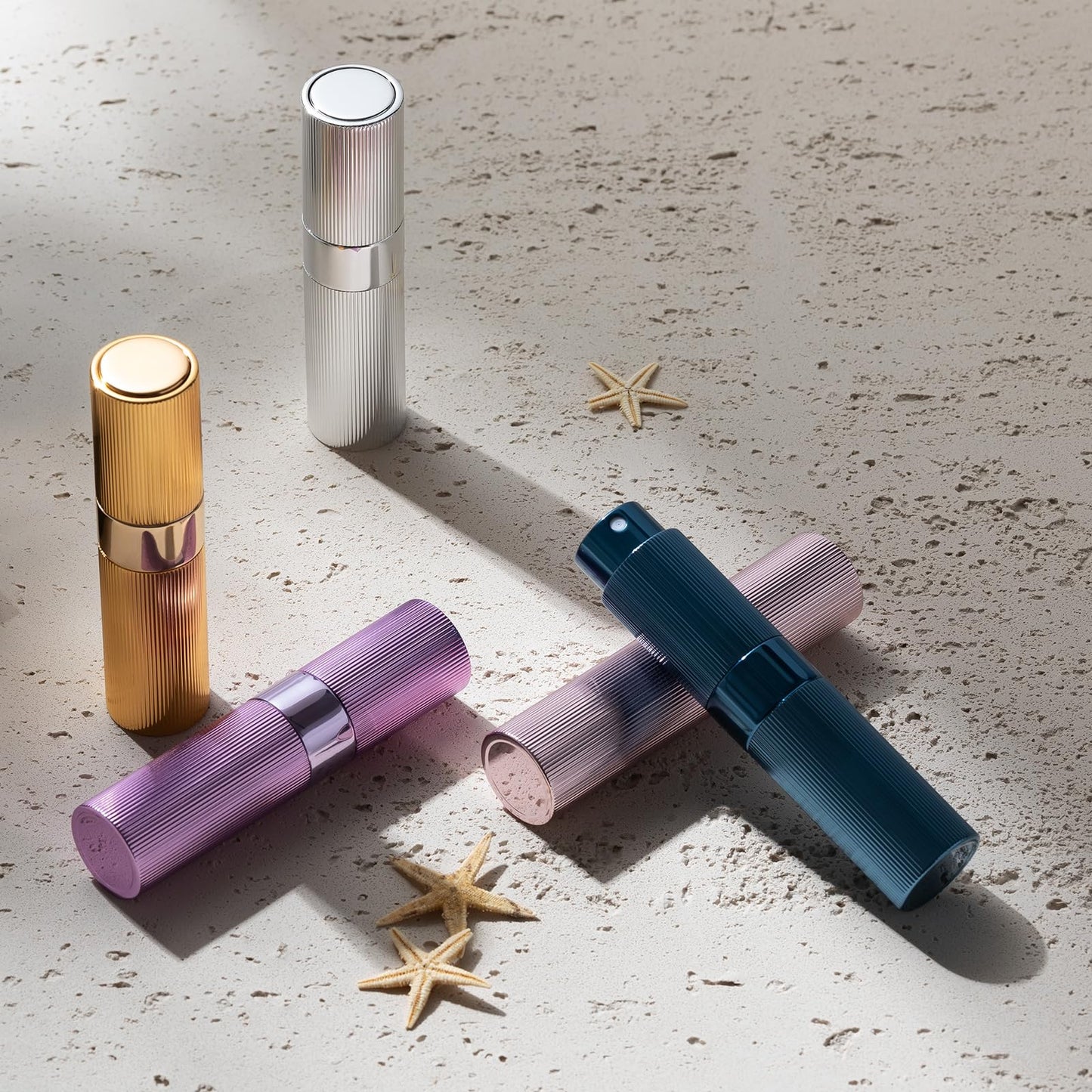 LISAPACK 8ml Perfume Atomizer Spray Bottle, 1pcs Travel Cologne Sprayer Refillable, Empty Mini Portable Perfume Dispenser (Black)