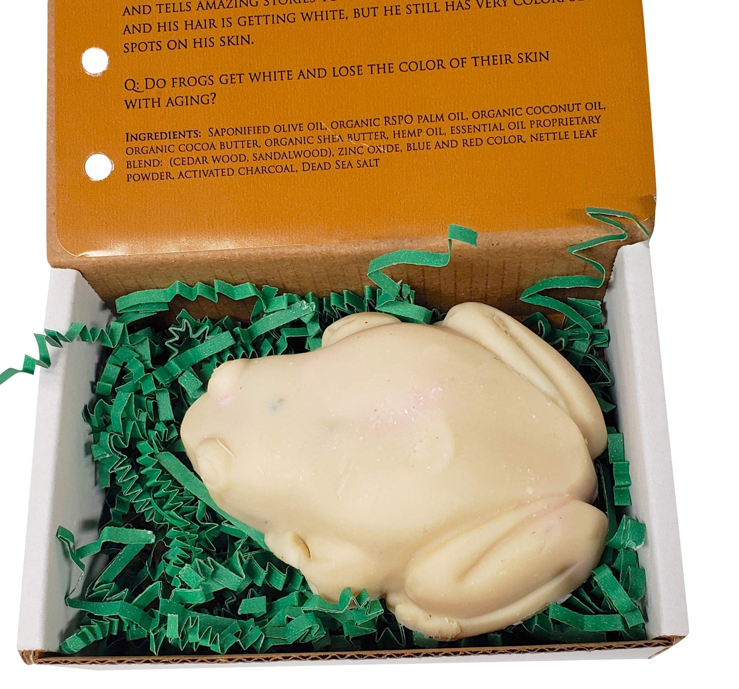 WFG WATERFALL GLEN SOAP COMPANY, LLC, Timothy frog soap, cedar wood and sandalwood, vegan, natural frog bath soap with shea butter 3.5oz