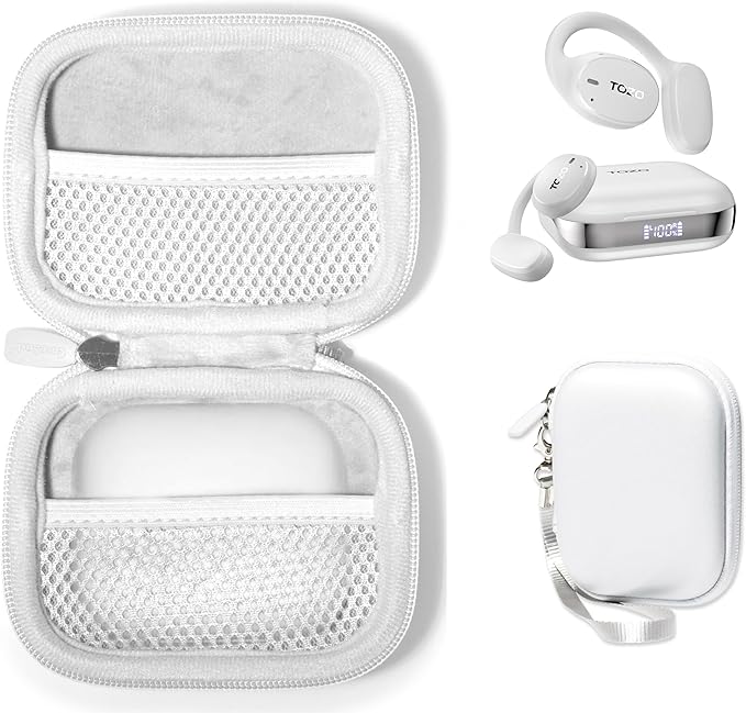 CaseSack Case for TOZO OpenEgo True Wireless Open Ear Headphone (White)