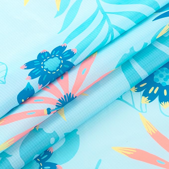 Beach Blanket Waterproof Sandproof, 9 Ft X 10 Ft Extra Large Sand Free Beach Mat, Big Compact Lightweight Quick Drying Picnic Blanket with 4 Stakes & Pockets for Camping, Travel, Hiking