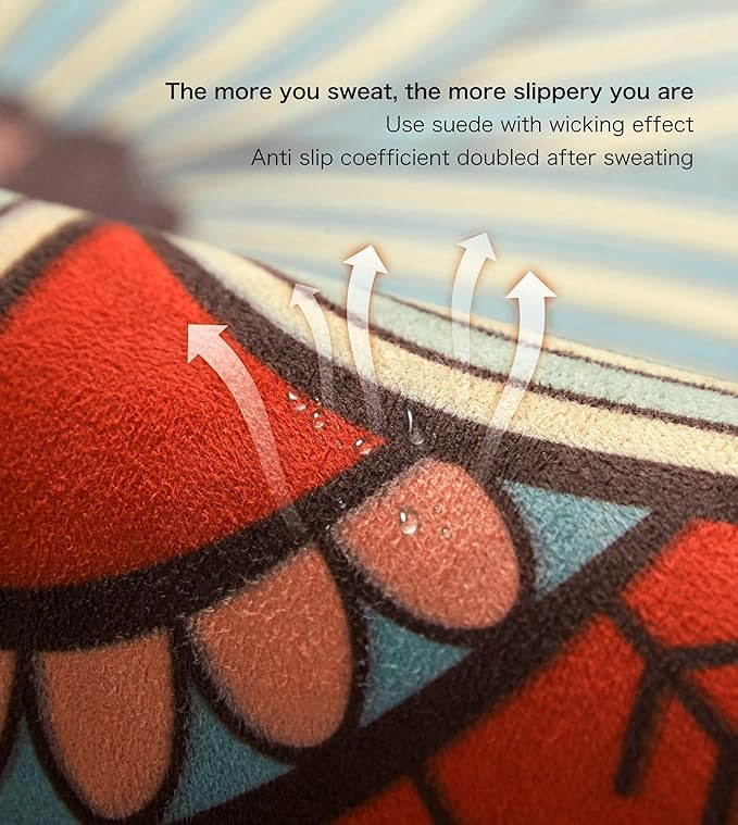 Knsbk Large Round Yoga Mat 4.6'X3.5mm for Exercise Premium Extra Thick, Ultra Comfortable, Non Slip, Meditation Mat