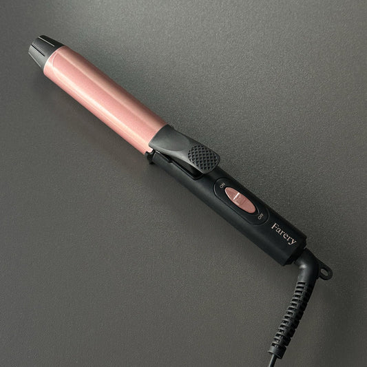 1 Inch Dual Voltage Ceramic Curling Iron with Keratin & Argan Oil, Mini Hair Curler, Travel Size with Storage Bag