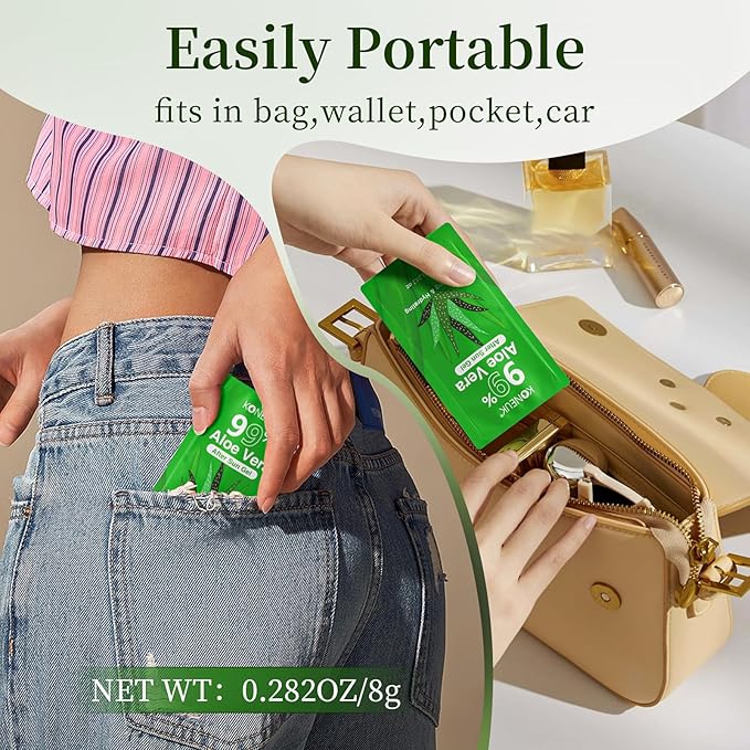 30 Pack Aloe Vera Gel for Face, Hair, Skin, Sunburn Relief, 99% Pure Aloe Vera Gel for After Sun Skin Care Relief, Bulk Aloe Gel Travel Size for All Skin Types