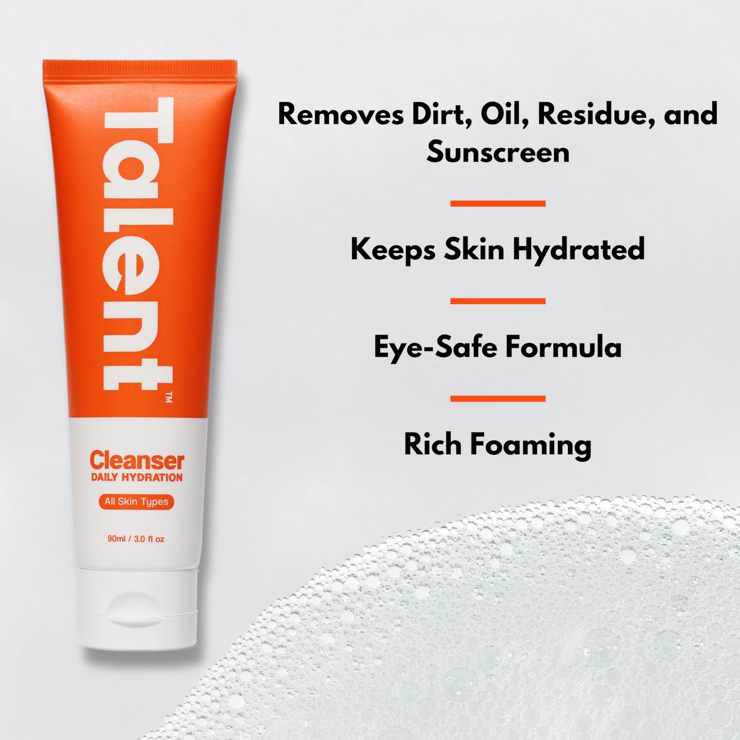 Talent Essential Starter Skincare Set - 90 Day Supply, Korean Skincare, EWG Verified, Fragrance-Free Daily Cleanser (3.0 oz) & Moisturizer (2.5 oz)