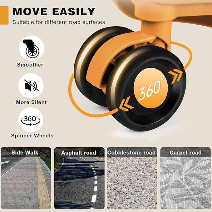 AnyZip Luggage PC+ABS Aluminum Frame Zipperless Checked Luggage Hard Shell Suitcase with TSA Lock Double Spinner Wheels 28 Inch Orange