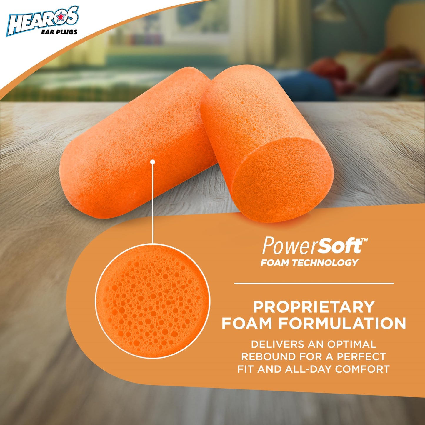 HEAROS Nanos NRR 28 Noise Cancelling Foam Ear Plugs - Extra Small Hearing Protection for Petite Ears - Ideal for Sleeping snoring Travel Concerts Sports Events and Shooting (25 Pairs)