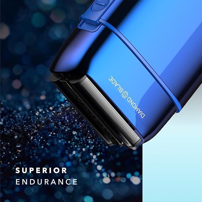 Blade & Stone™ PS501 Foil Shaver | Graphene-X™ Blade | Professional Foil Shaver for Men | 8000 RPM Durable Motor, All-Metal, Cordless Barber Shaver - Big Blue